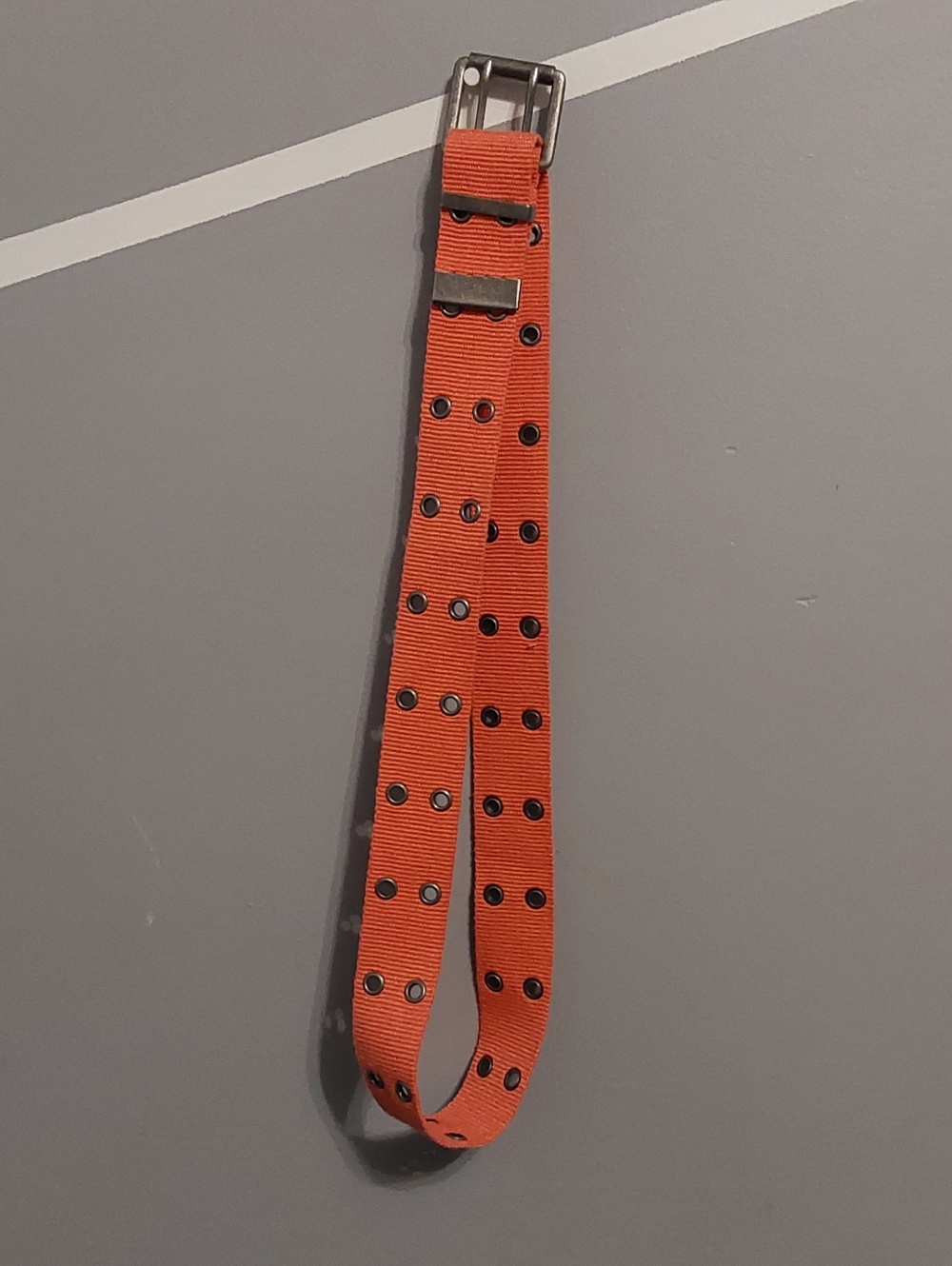 Peach Orange Grommet Fabric Belt American Eagle Outfitters